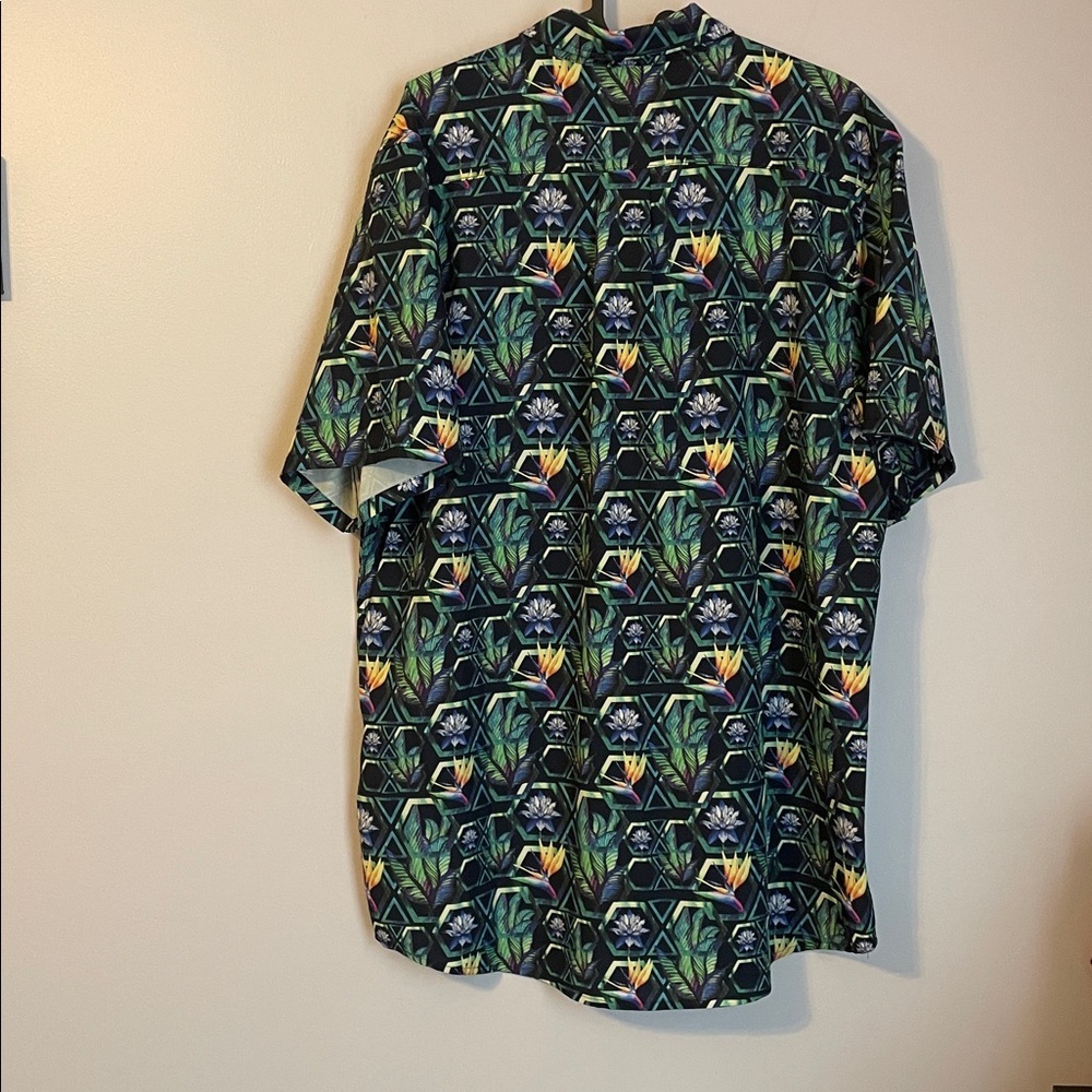 WESC Oden Geo Floral Acp Button Front Shirt Floral Abstract Design size L - Picture 11 of 15
